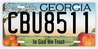 GA license plate CBU8511