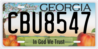 GA license plate CBU8547