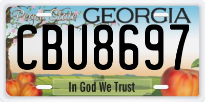 GA license plate CBU8697