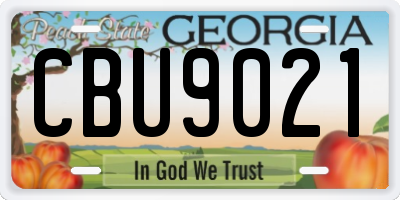 GA license plate CBU9021