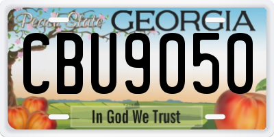 GA license plate CBU9050