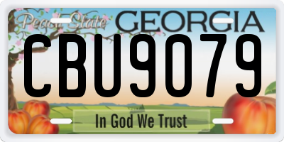 GA license plate CBU9079