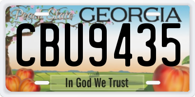 GA license plate CBU9435