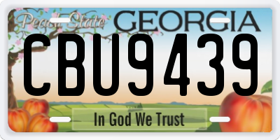 GA license plate CBU9439