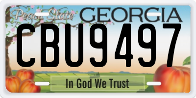 GA license plate CBU9497