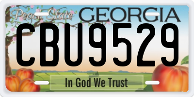 GA license plate CBU9529