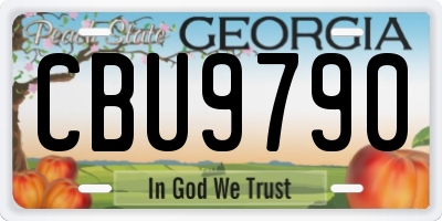 GA license plate CBU9790