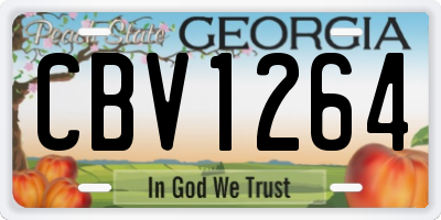 GA license plate CBV1264