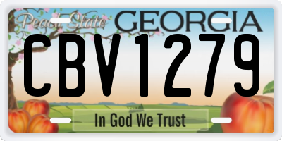 GA license plate CBV1279
