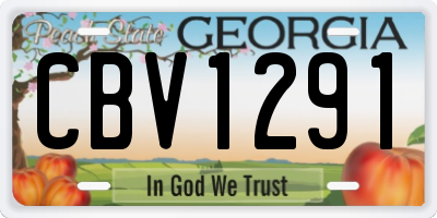 GA license plate CBV1291