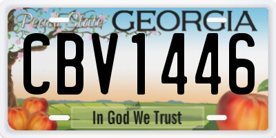 GA license plate CBV1446