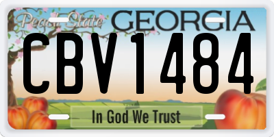 GA license plate CBV1484