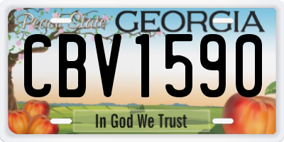 GA license plate CBV1590