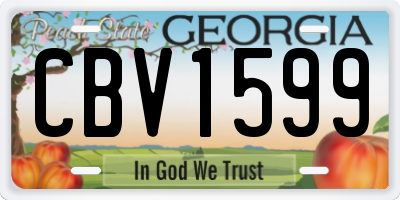 GA license plate CBV1599