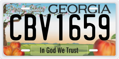 GA license plate CBV1659