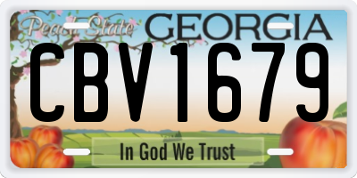 GA license plate CBV1679