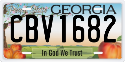 GA license plate CBV1682