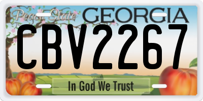 GA license plate CBV2267
