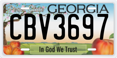 GA license plate CBV3697