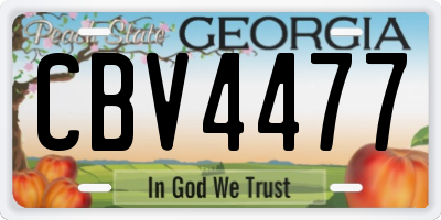 GA license plate CBV4477