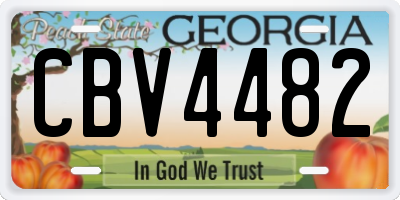GA license plate CBV4482