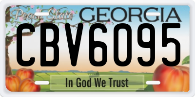 GA license plate CBV6095