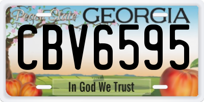 GA license plate CBV6595