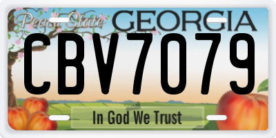 GA license plate CBV7079