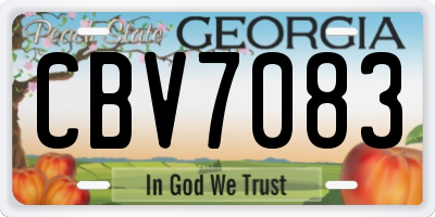 GA license plate CBV7083