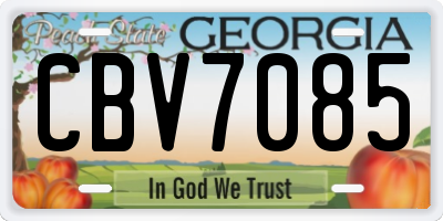 GA license plate CBV7085