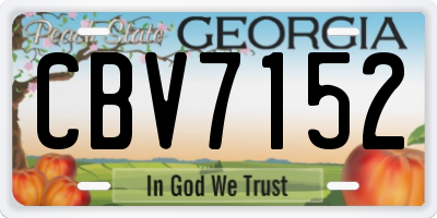 GA license plate CBV7152