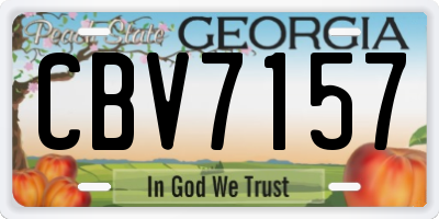 GA license plate CBV7157