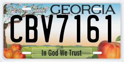 GA license plate CBV7161
