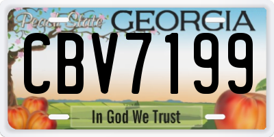 GA license plate CBV7199