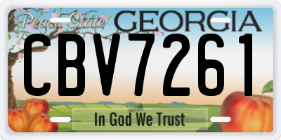 GA license plate CBV7261