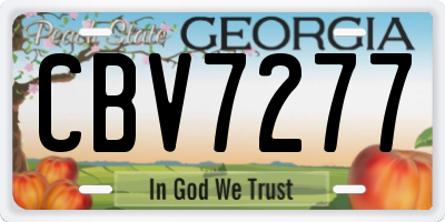 GA license plate CBV7277