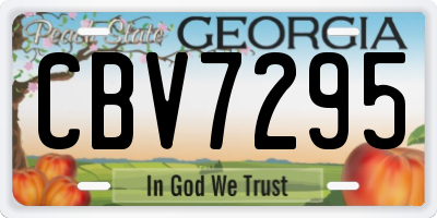 GA license plate CBV7295