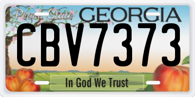 GA license plate CBV7373