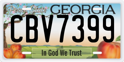 GA license plate CBV7399