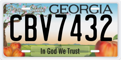 GA license plate CBV7432