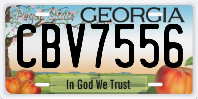 GA license plate CBV7556