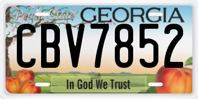 GA license plate CBV7852