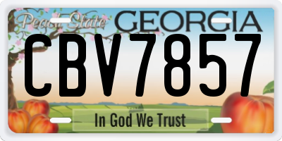 GA license plate CBV7857