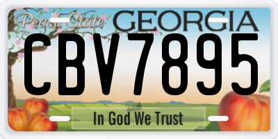 GA license plate CBV7895