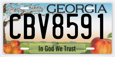 GA license plate CBV8591