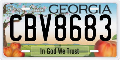 GA license plate CBV8683