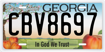 GA license plate CBV8697