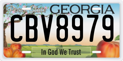 GA license plate CBV8979