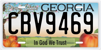 GA license plate CBV9469