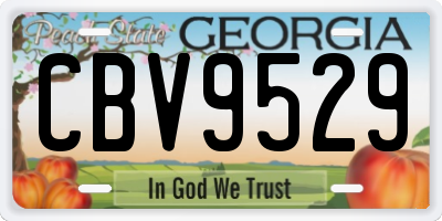 GA license plate CBV9529